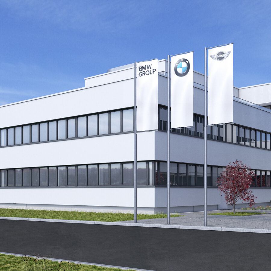 Außenansicht des Bürogebäudes BMW Salzburg