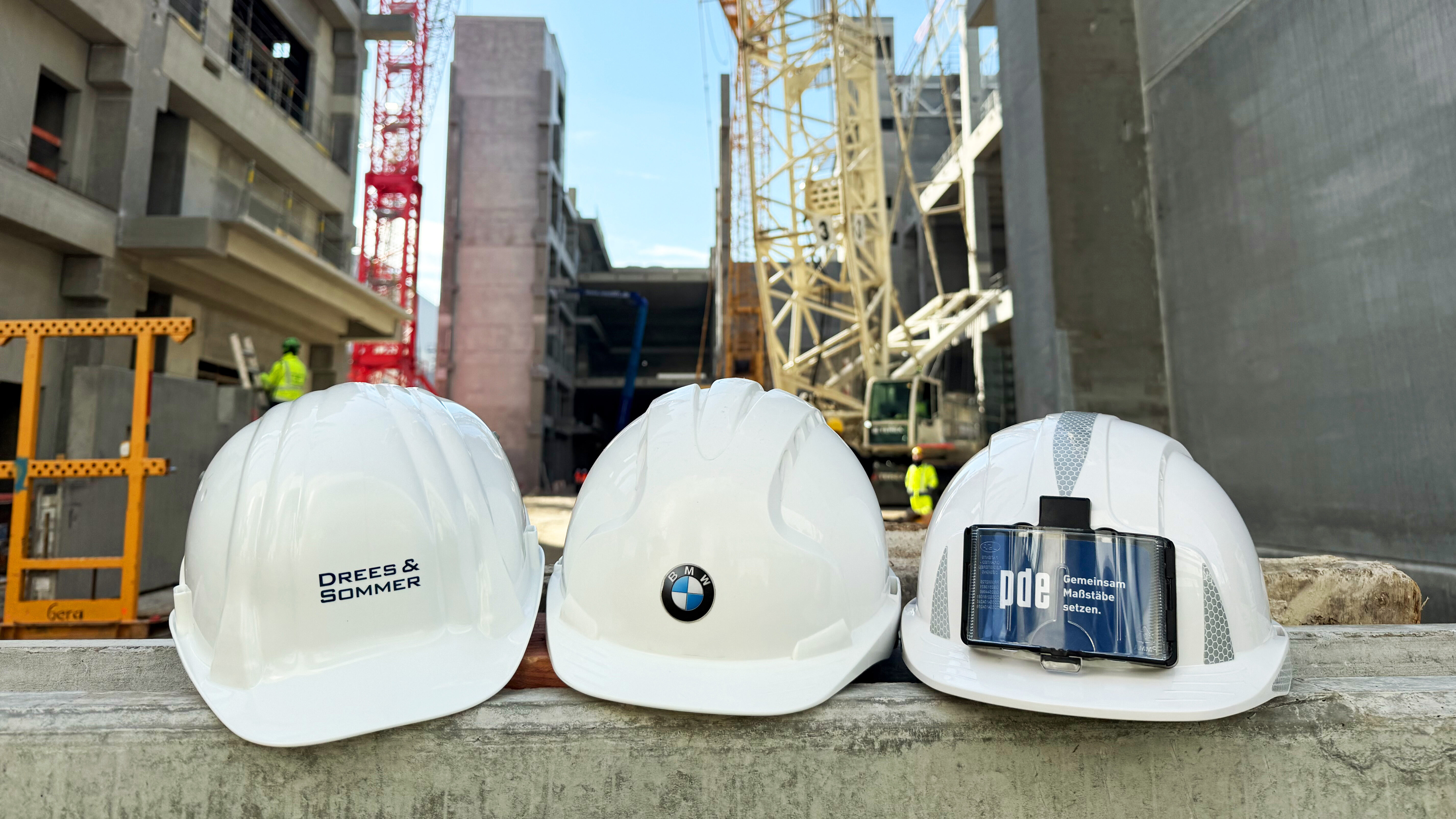 Helmets of the BMW project team