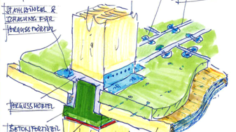 Sketch of a wooden element