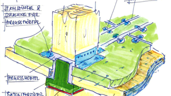 Sketch of a wooden element