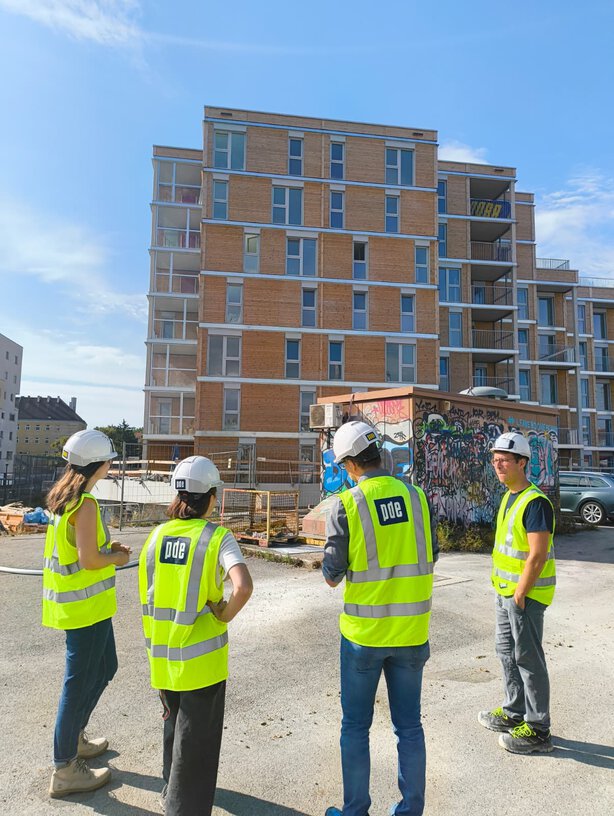 pde team on the construction site