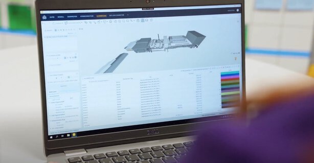BIM Planung auf Laptop