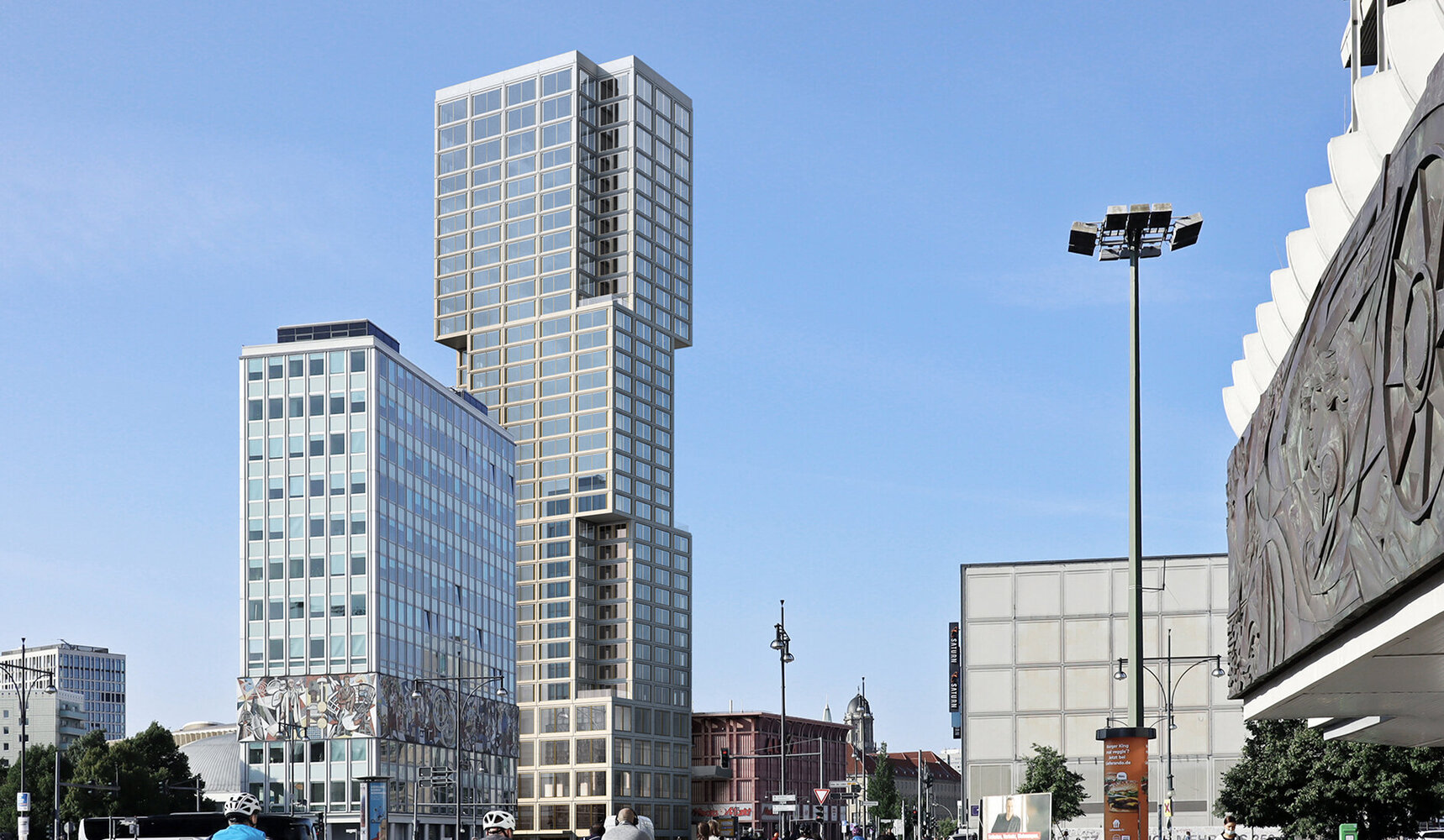 [Translate to English:] Visualisierung Alexander Tower_Ansicht Otto Braun Straße