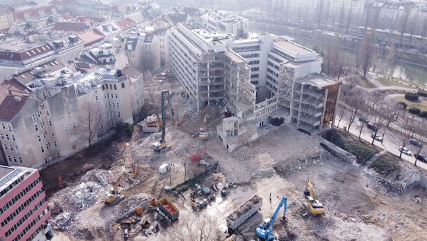 Aufnahme während Abbruch