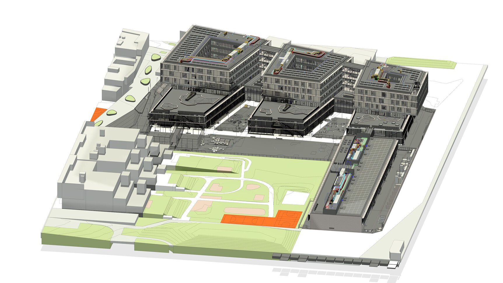 BIM Modell der Zentralberufsschule