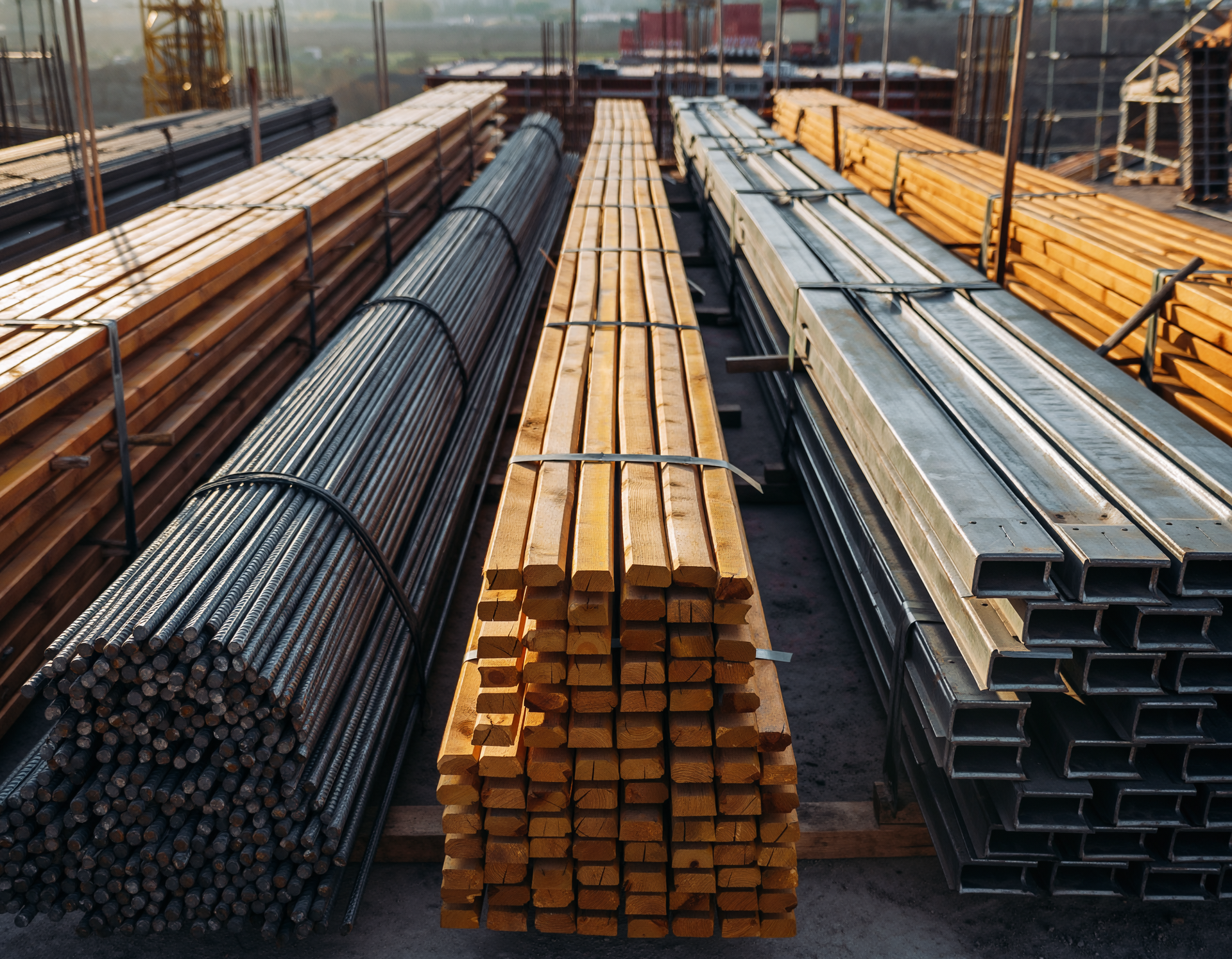 Výztuž, dřevo a ocel