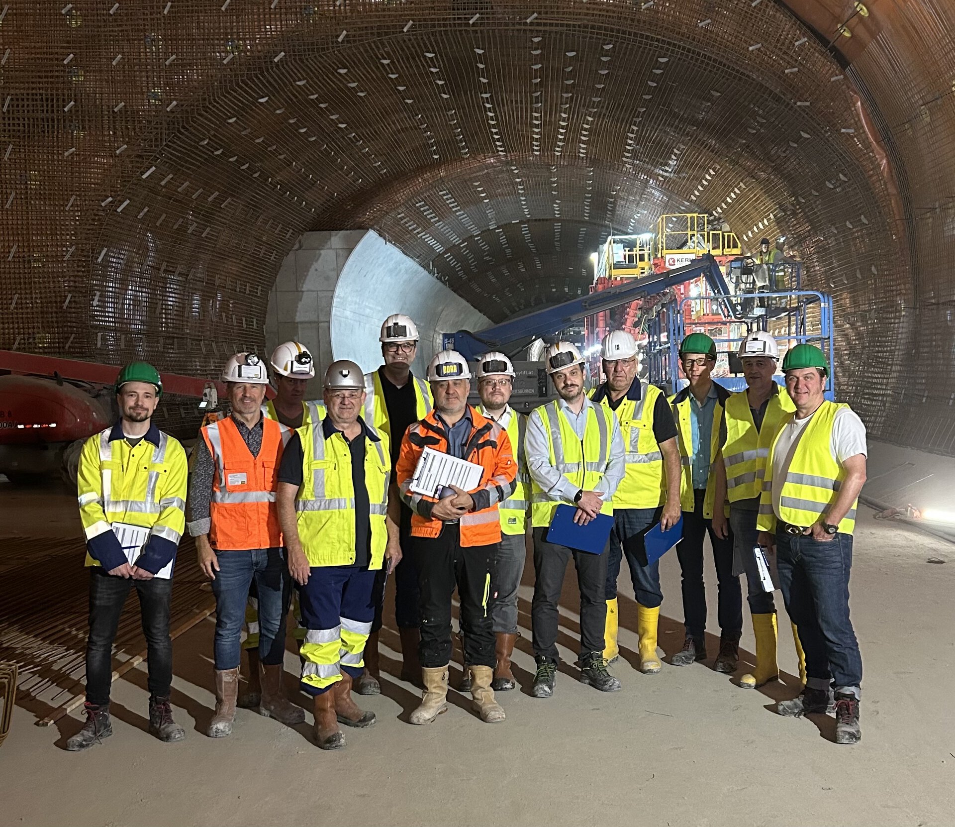 Group photo in the tunnel
