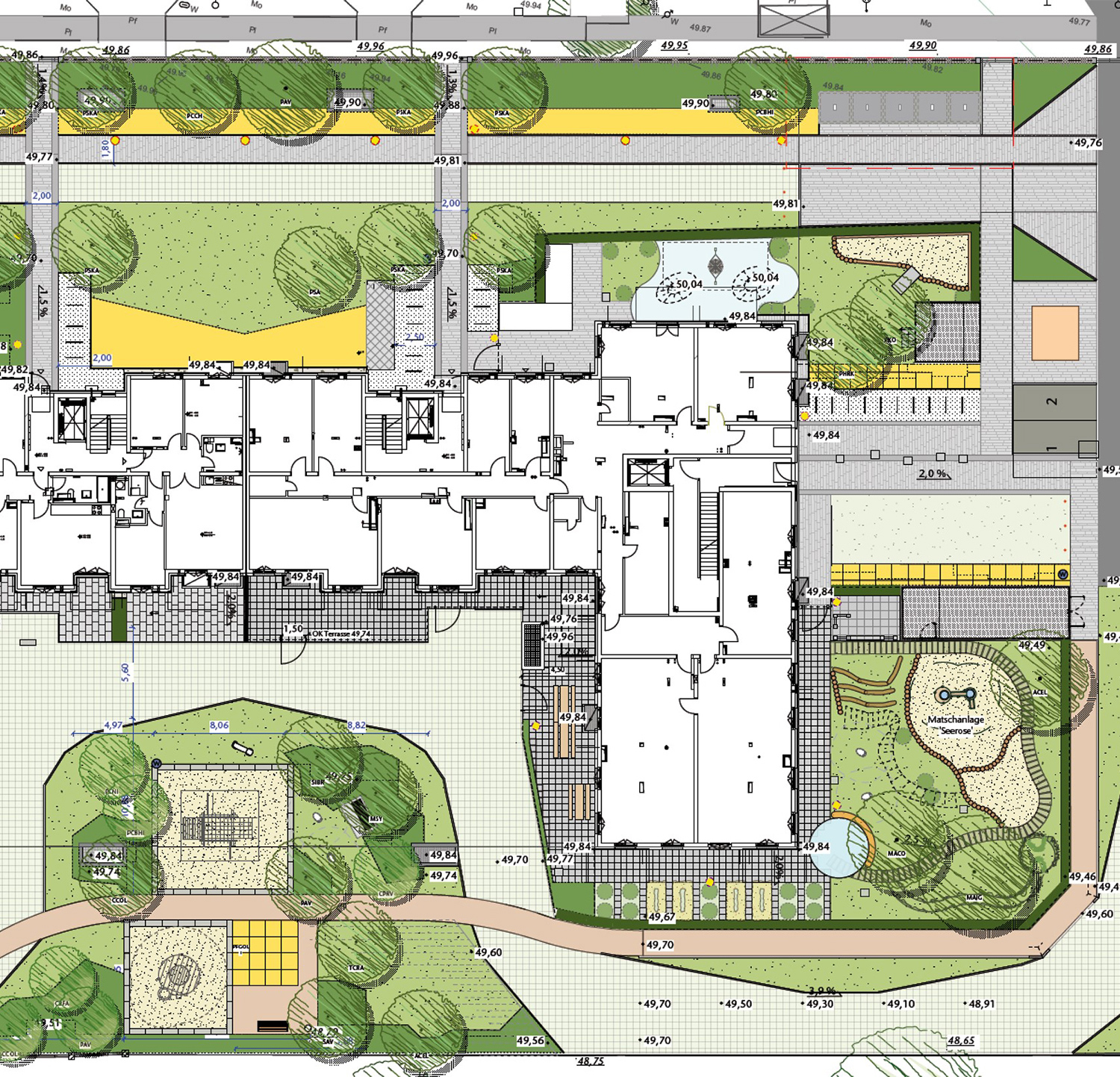 View of the plan of the residential complex Neumarien