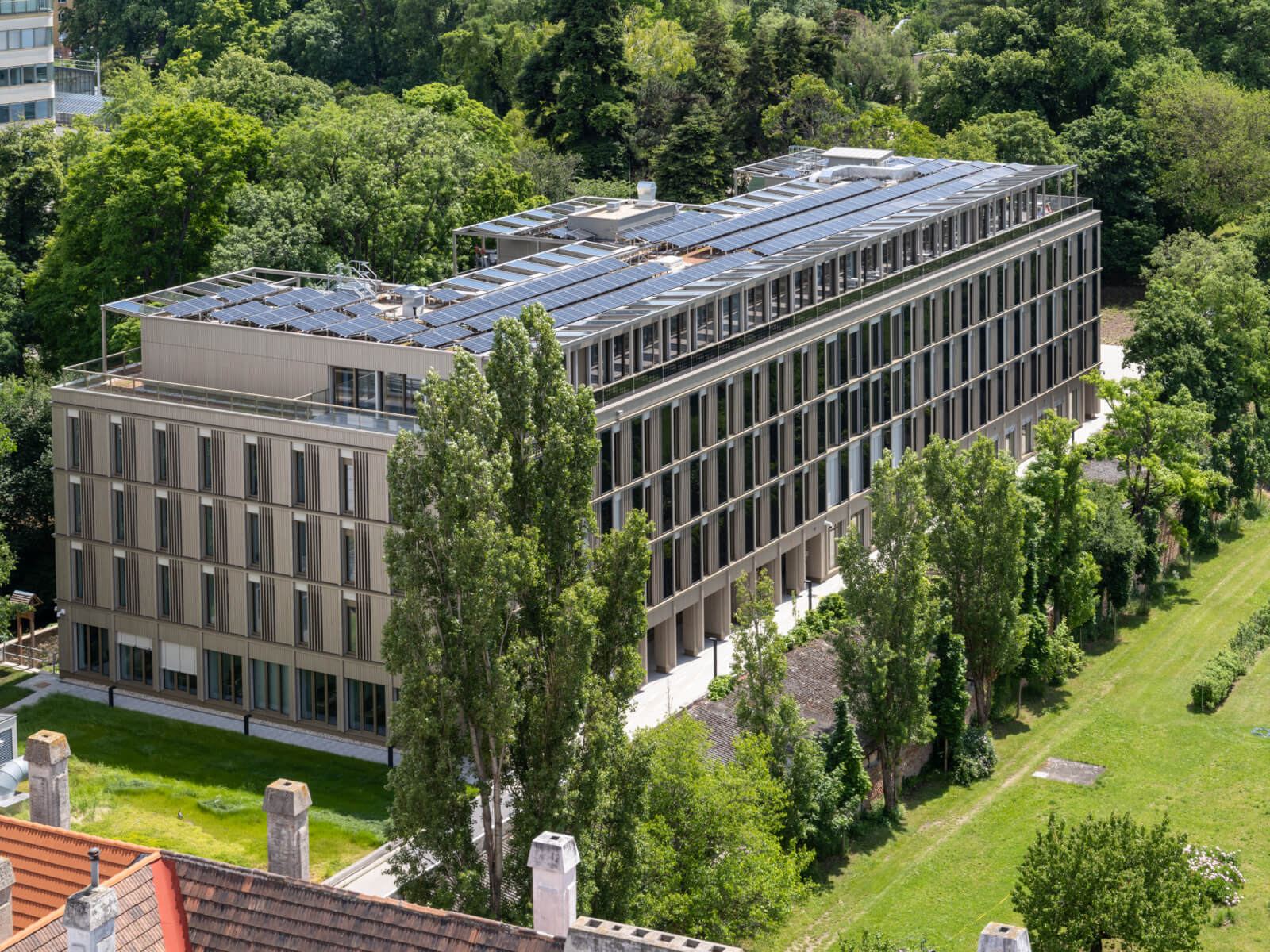 Luftaufnahme des Europäischen Patentamts